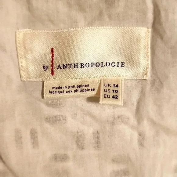 Anthropologie Belted Eyelet Lace Button Front Romper-size 10-NWOT-Never worn🤍 - Picture 4 of 9